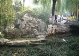 大岩塑石景观,垃圾建造生态园